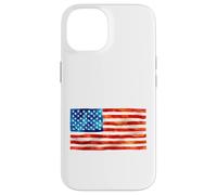 Drapeau américain Aquarelle Peinture Artistique USA Patriot Gear Coque pour iPhone 14
