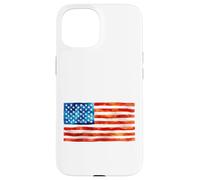 Drapeau américain Aquarelle Peinture Artistique USA Patriot Gear Coque pour iPhone 15