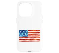 Drapeau américain Aquarelle Peinture Artistique USA Patriot Gear Coque pour iPhone 15 Pro