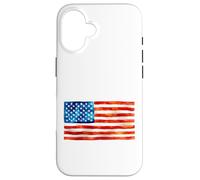 Drapeau américain Aquarelle Peinture Artistique USA Patriot Gear Coque pour iPhone 16