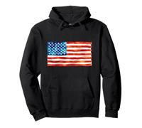 Drapeau américain Aquarelle Peinture Artistique USA Patriot Gear Sweat à Capuche
