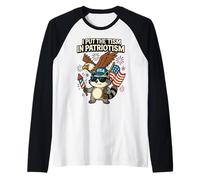 Drapeau américain avec Inscription « I Put The Tism in Patriotism » Manche Raglan