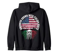 Drapeau américain avec Racines Italiennes Sweat à Capuche
