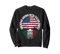Drapeau américain avec Racines Italiennes Sweatshirt