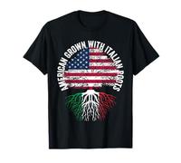 Drapeau américain avec Racines Italiennes T-Shirt