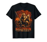 Drapeau américain Bigfoot 250e Anniversaire Halloween T-Shirt
