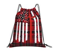 Drapeau Américain Blanc Vieilli À L'Effigie Du Christianisme Homme Femme Sac À Cordon Réglable Sacs De Gym Étanche Sac À Dos À Cordon Pour Gymnastique Yoga Piscine