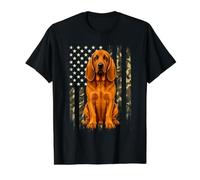 Drapeau américain Bloodhound Camo - Bloodhound Lover Hunting Dog Dad T-Shirt Graphique avec Valeur