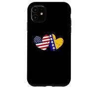 Drapeau américain Bosnie-Herzégovine en Forme de cœur Coque pour iPhone 11