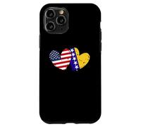 Drapeau américain Bosnie-Herzégovine en Forme de cœur Coque pour iPhone 11 Pro