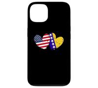 Drapeau américain Bosnie-Herzégovine en Forme de cœur Coque pour iPhone 13