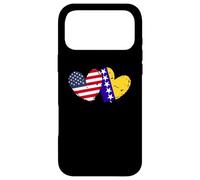 Drapeau américain Bosnie-Herzégovine en Forme de cœur Coque pour iPhone 17 Pro Max