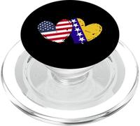 Drapeau américain Bosnie-Herzégovine en Forme de cœur PopSockets PopGrip pour MagSafe