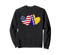 Drapeau américain Bosnie-Herzégovine en Forme de cœur Sweatshirt