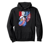 Drapeau américain Bruh Dabbing Aigle pour Hommes, garçons, Enfants, 4 Juillet Sweat à Capuche