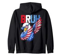 Drapeau américain Bruh Dabbing Aigle pour Hommes, garçons, Enfants, 4 Juillet Sweat à Capuche