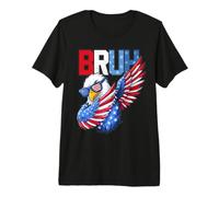 Drapeau américain Bruh Dabbing Aigle pour Hommes, garçons, Enfants, 4 Juillet T-Shirt Haut de Gamme