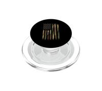 Drapeau américain Camouflage à Rayures Militaires américaines vétéran PopSockets PopGrip pour MagSafe