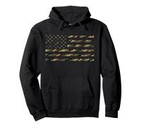 Drapeau américain Camouflage à Rayures Militaires américaines vétéran Sweat à Capuche