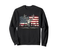 Drapeau américain cerf - Buck Hunting Lover Big Game Hunter Sweatshirt