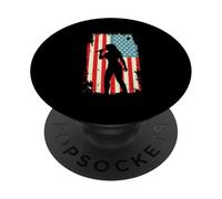 Drapeau américain Chanteur Musique karaoké PopSockets PopGrip Adhésif