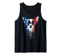 Drapeau américain Chihuahua USA Drip Graffiti Patriotisme Lover Débardeur