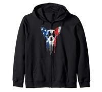 Drapeau américain Chihuahua USA Drip Graffiti Patriotisme Lover Sweat à Capuche