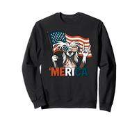 Drapeau américain Chinois à crête Merica du 4 Juillet pour Les Amoureux des Chiens Sweatshirt