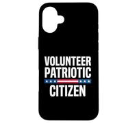 Drapeau américain citoyen Patriotique volontaire Coque pour iPhone 16 Plus