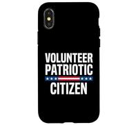 Drapeau américain citoyen Patriotique volontaire Coque pour iPhone X/XS