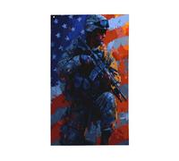 Drapeau américain coloré pour la fête des anciens combattants, bannière de vœux avec œillets, décoration d'intérieur et d'extérieur, de fête de 91 x 152 cm