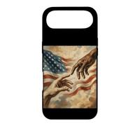 Drapeau Américain Création de Main Adam Noir Histoire Patriotisme Coque pour iPhone Air