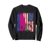 Drapeau américain de la République Populaire du Kuban Vieilli - Demi américain Sweatshirt