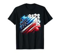 Drapeau américain de l'armée de l'air patriotique rouge, blanc, bleu, 4 juillet T-Shirt