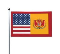 Drapeau américain de l'Espagne - 90 x 150 cm - Ne se décolore pas - Double face - Pour maison, cour, porche, pelouse