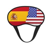 Drapeau américain de l'Espagne C'est un masque pour les yeux à bord noir. Le masque doux pour les yeux peut améliorer la qualité du sommeil et est adapté pour l'intérieur, l'extérieur et les voyages.