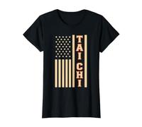 Drapeau américain de méditation pour Arts Martiaux de Tai Chi T-Shirt Graphique avec Valeur