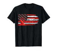 Drapeau américain de sensibilisation aux accidents vasculaires cérébraux T-Shirt