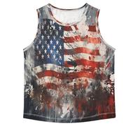 Drapeau AméRicain DéBardeurs sans Manches pour Garçons Adolescents,Idéaux pour Sport Activités Physiques Art De l'huile
