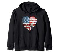 Drapeau américain Democracy Defend It Or Lose It Style Vintage Sweat à Capuche