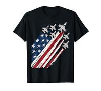 Drapeau américain des avions de chasse patriotiques américains du 4 juillet T-Shirt