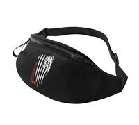 Drapeau Américain des Champs Pétrolifères Sac Banane Réglable Sac À Bandoulière Léger Sacoche Ceinture pour Randonnée Homme Sports 14X35Cm