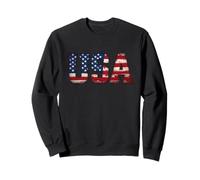 Drapeau américain des États-Unis, Lettre Patriotique vieillie 4 Juillet Sweatshirt