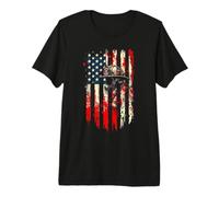 Drapeau américain des Pompiers T-Shirt Haut de Gamme