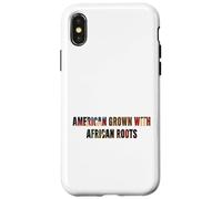 Drapeau américain des Racines africaines cultivées par Les États-Unis Mois de l'histoire des Noirs Coque pour iPhone X/XS