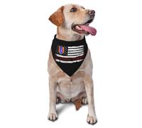 Drapeau Américain des Vétérans De La Première Brigade des Transmissions Bandanas Chien Lavable Foulards pour Chien Réglables Foulard Triangle pour Chat Chiens Animal De Compagnie