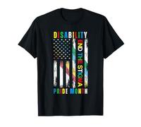 Drapeau américain différent non handicapé Mois de la fierté des personnes handicapées T-Shirt