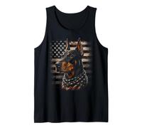 Drapeau américain Doberman Pinscher pour Amoureux des Chiens Débardeur