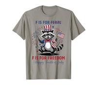 Drapeau américain drôle du raton laveur de la liberté du 4 juillet T-Shirt