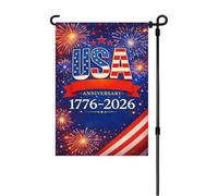 Drapeau américain du 250e anniversaire - Bannière patriotique commémorative - Drapeaux patriotiques américains - Pour extérieur, pelouse, jardin, porche, balcon, maison à l'extérieur